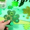 224 Pieces St. Patrick's Day Craft Supplies Glitter Foam Shamrock Stickers Self-Adhesive Green Lucky Irish Decals